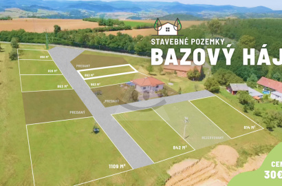 Na predaj stavebný pozemok v obci Bzovík vhodný na výstavbu rodinného domu /863 m2/