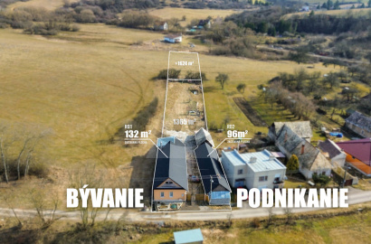 2 DOMY NA 3000m2 (vhodné aj na podnikanie)