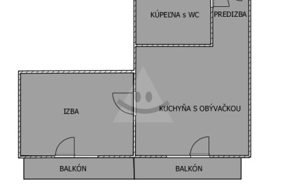 Dvojgarsónka s 2 balkónmi na ul. Eötvösa v Komárne na predaj