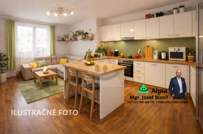 Zrekonštruovaný - zariadený  3-izbový byt v centre SNV , tichá lokalita