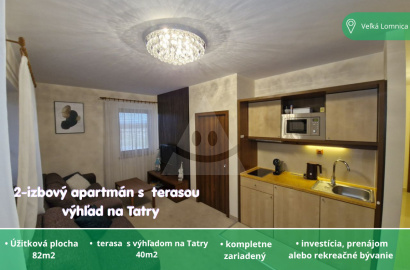 2-izbový apartmán s terasou – Veľká Lomnica