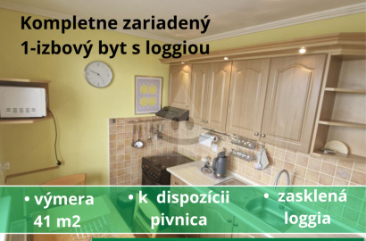 Kompletne zariadený 1-izbový byt s loggiou – stačí sa nasťahovať!