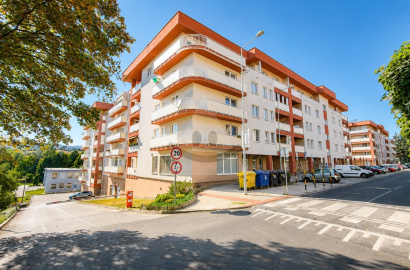 Priestranný 1-izbový byt s balkónom a garážovým státím v centre mesta