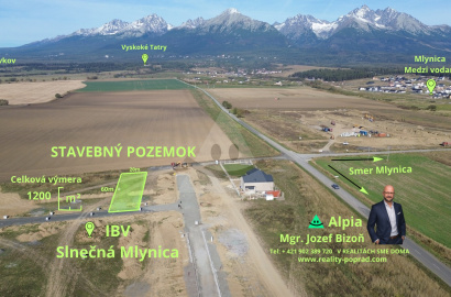 STAVEBNÝ POZEMOK POD TATRAMI  MLYNICA
