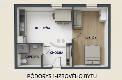 1-izbový byt na prenájom